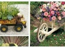 20 Ideas para decorar el jardín con cosas recicladas
